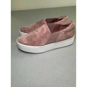 Vince Warren Sneakers Womens 7 Pink Blush Suede Platform Slip On Low Top Shoes